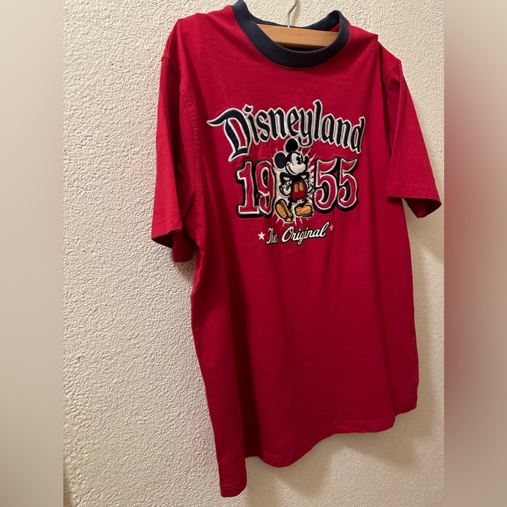 Disneyland 1955 The Original Embroidered Red Mickey Mouse T-Shirt Size M